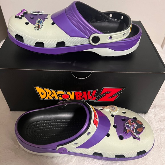Dragon Ball Z Crocs Jibbitz Purple White Adult Size M8/W10 Clog Shoes NWB - Picture 8 of 10